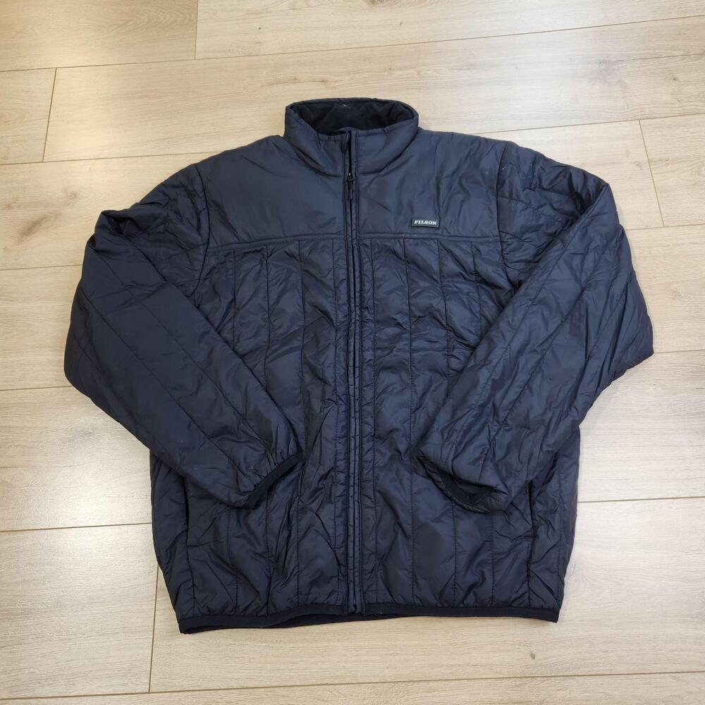 Filson Ultralight Jacket Mens Large Black Nylon Quilted Insulated Outdoor Puffer
